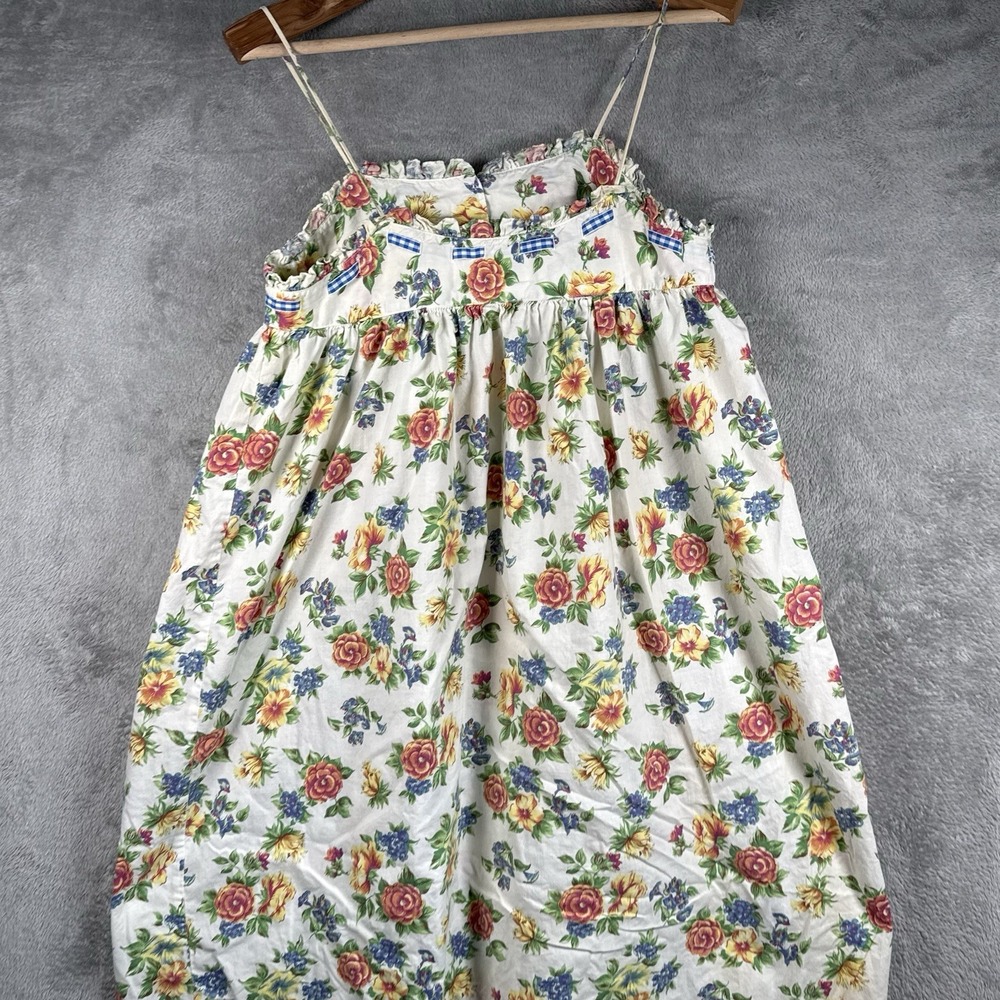Vintage 90s Victoria’s Secret Floral Cottagecore Prairie Peasant Sundress Size M - Picture 7 of 13